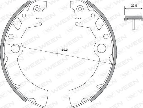 Ween 152-2424 - Комплект спирачна челюст vvparts.bg