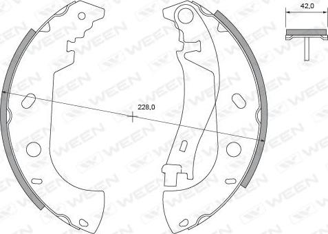 Ween 152-2426 - Комплект спирачна челюст vvparts.bg
