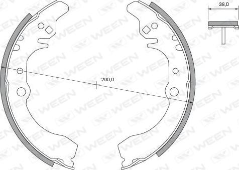 Ween 152-2421 - Комплект спирачна челюст vvparts.bg