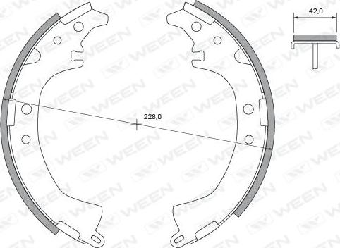 Ween 152-2423 - Комплект спирачна челюст vvparts.bg