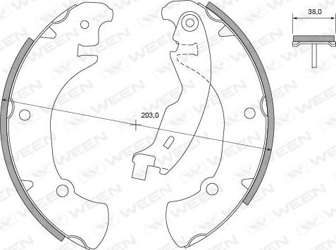 Ween 152-2427 - Комплект спирачна челюст vvparts.bg