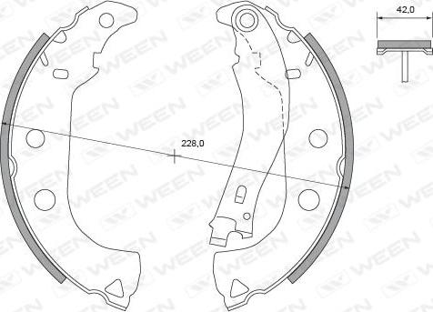 Ween 152-2474 - Комплект спирачна челюст vvparts.bg