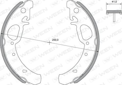 Ween 152-2470 - Комплект спирачна челюст vvparts.bg