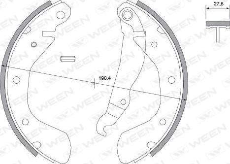 Ween 152-2044 - Комплект спирачна челюст vvparts.bg