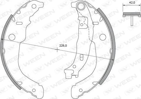 Ween 152-2046 - Комплект спирачна челюст vvparts.bg