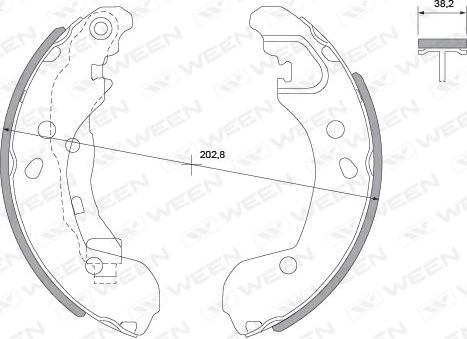 Ween 152-2048 - Комплект спирачна челюст vvparts.bg