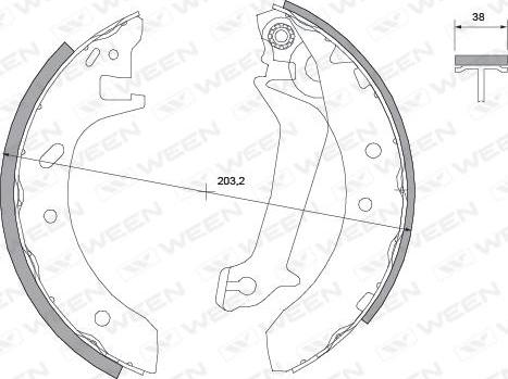 Ween 152-2042 - Комплект спирачна челюст vvparts.bg