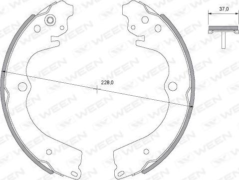 Ween 152-2059 - Комплект спирачна челюст vvparts.bg