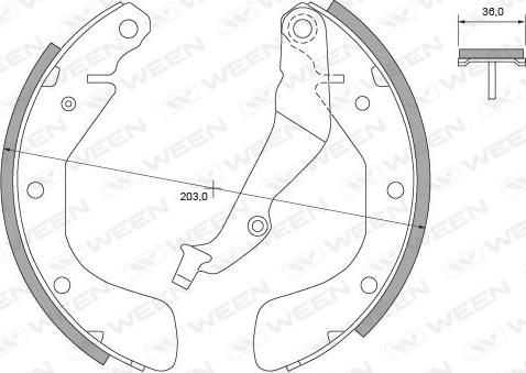 Ween 152-2051 - Комплект спирачна челюст vvparts.bg