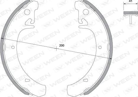 Ween 152-2002 - Комплект спирачна челюст vvparts.bg