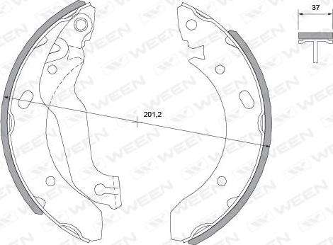 Ween 152-2013 - Комплект спирачна челюст vvparts.bg