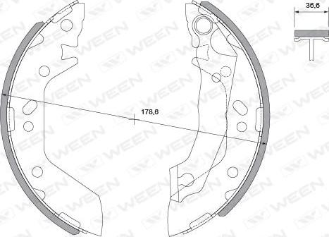 Ween 152-2012 - Комплект спирачна челюст vvparts.bg