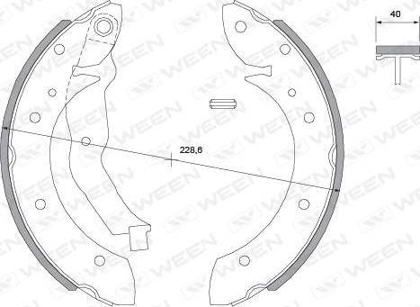 Ween 152-2035 - Комплект спирачна челюст vvparts.bg