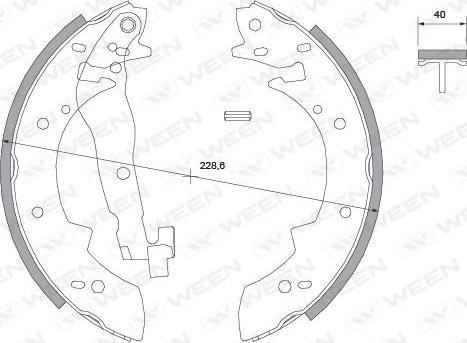 Ween 152-2036 - Комплект спирачна челюст vvparts.bg