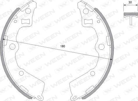Ween 152-2030 - Комплект спирачна челюст vvparts.bg