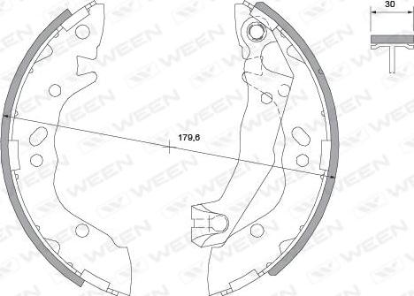 Ween 152-2031 - Комплект спирачна челюст vvparts.bg