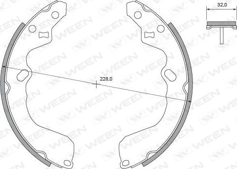 Ween 152-2033 - Комплект спирачна челюст vvparts.bg