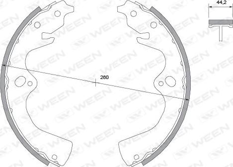 Ween 152-2032 - Комплект спирачна челюст vvparts.bg