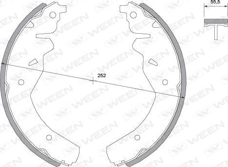 Ween 152-2025 - Комплект спирачна челюст vvparts.bg