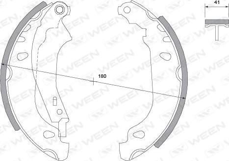 Ween 152-2020 - Комплект спирачна челюст vvparts.bg