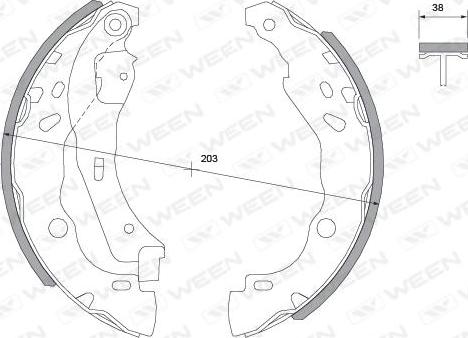 Ween 152-2021 - Комплект спирачна челюст vvparts.bg