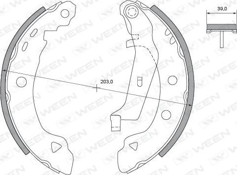 Ween 152-2145 - Комплект спирачна челюст vvparts.bg