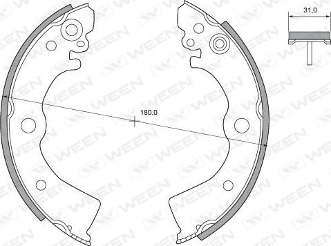 Ween 152-2146 - Комплект спирачна челюст vvparts.bg