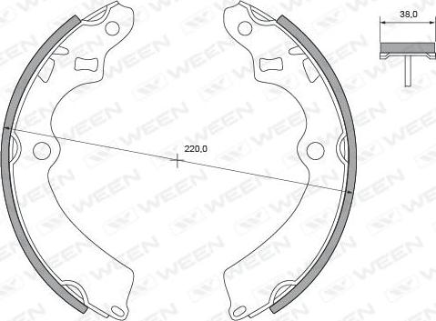 Ween 152-2164 - Комплект спирачна челюст vvparts.bg