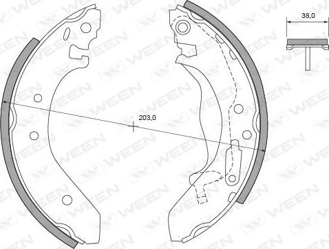 Ween 152-2102 - Комплект спирачна челюст vvparts.bg