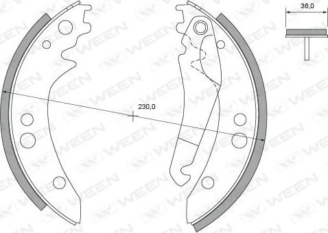 Ween 152-2113 - Комплект спирачна челюст vvparts.bg