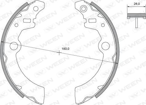 Ween 152-2132 - Комплект спирачна челюст vvparts.bg