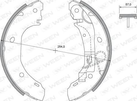 Ween 152-2129 - Комплект спирачна челюст vvparts.bg