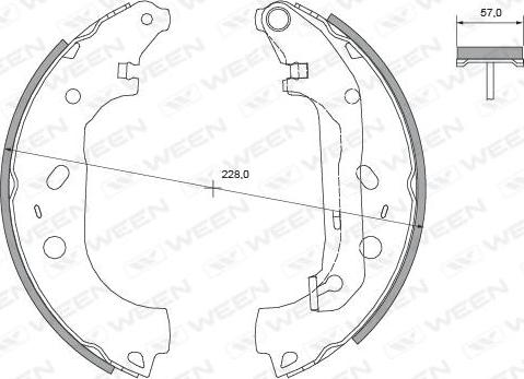 Ween 152-2128 - Комплект спирачна челюст vvparts.bg