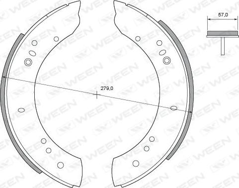 Ween 152-2173 - Комплект спирачна челюст vvparts.bg