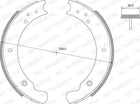Ween 152-2172 - Комплект спирачна челюст vvparts.bg
