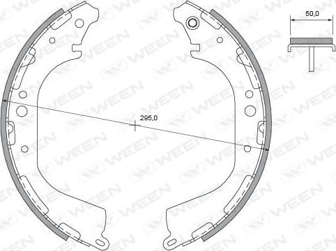 Ween 152-2394 - Комплект спирачна челюст vvparts.bg