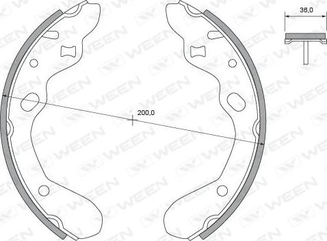 Ween 152-2390 - Комплект спирачна челюст vvparts.bg