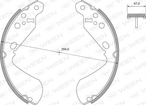 Ween 152-2398 - Комплект спирачна челюст vvparts.bg