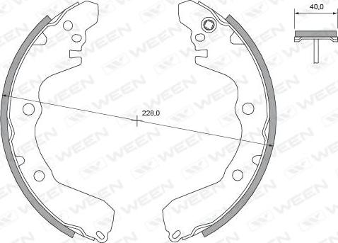 Ween 152-2392 - Комплект спирачна челюст vvparts.bg
