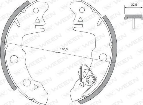 Ween 152-2341 - Комплект спирачна челюст vvparts.bg