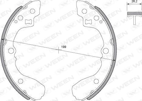 Ween 152-2348 - Комплект спирачна челюст vvparts.bg