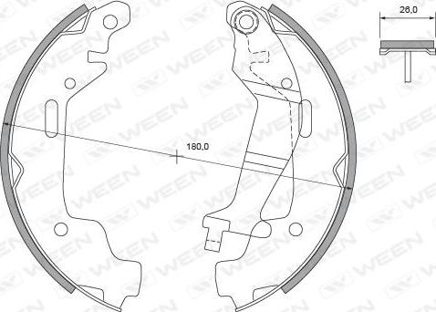 Ween 152-2353 - Комплект спирачна челюст vvparts.bg