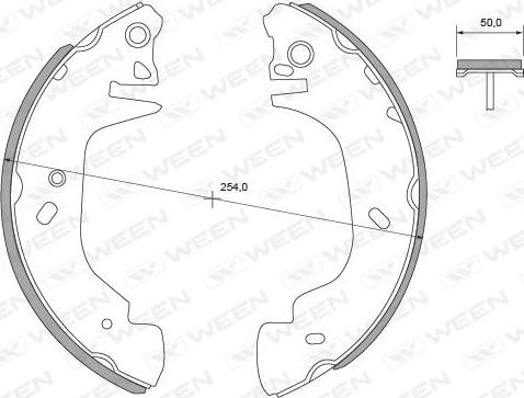 Ween 152-2369 - Комплект спирачна челюст vvparts.bg