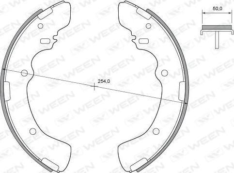 Ween 152-2364 - Комплект спирачна челюст vvparts.bg