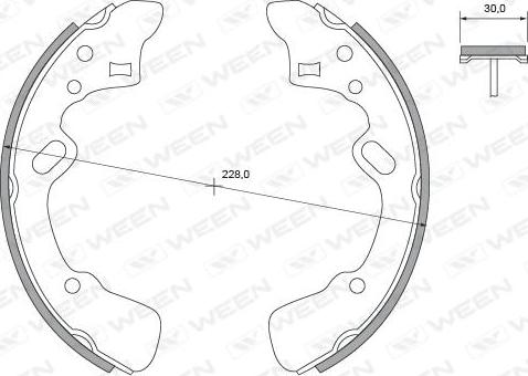 Ween 152-2368 - Комплект спирачна челюст vvparts.bg