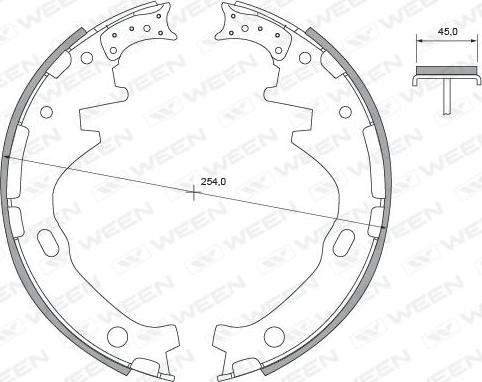 Ween 152-2363 - Комплект спирачна челюст vvparts.bg