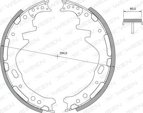 Ween 152-2362 - Комплект спирачна челюст vvparts.bg