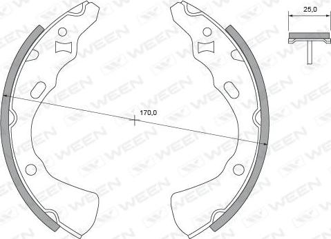 Ween 152-2367 - Комплект спирачна челюст vvparts.bg