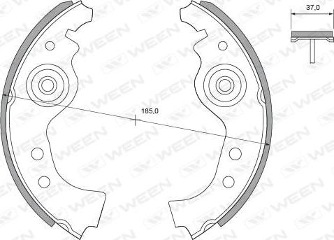 Ween 152-2309 - Комплект спирачна челюст vvparts.bg