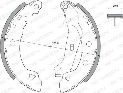 Ween 152-2310 - Комплект спирачна челюст vvparts.bg